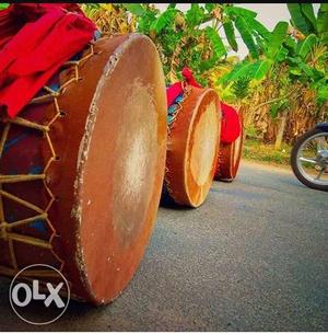 Three Brown Drums