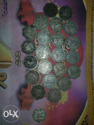 Too old 10 paise 22coins & 2paise coin silver