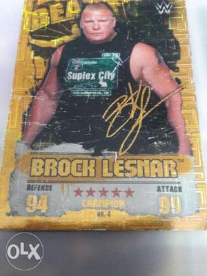 WWE Brock Lesnar Signed Trading Card