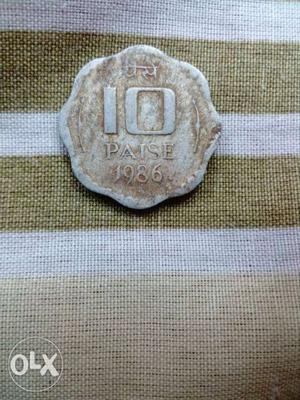 10 paise coin ancient made in India 