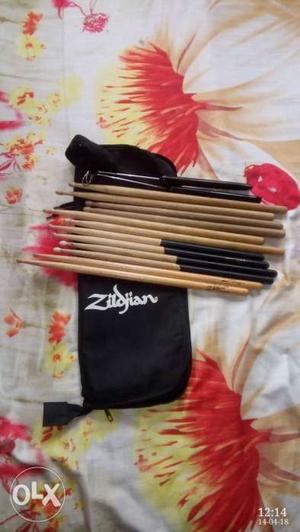 3 pairs of Zildjian drum sticks, 4 pairs