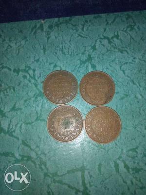 30 British quarter Anna coin fine condition