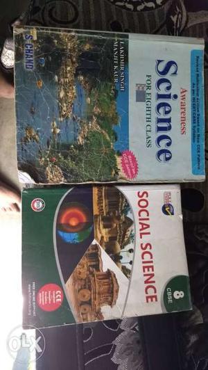 8th Science & SST books in good condition, both