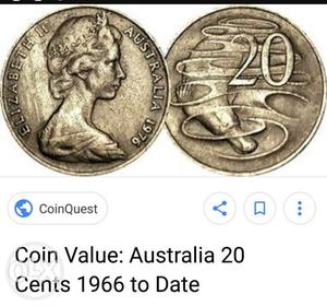 Australia Elizabeth 11 old coin 