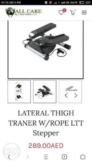 Black And Gray Lateral Thigh Trainer With Ripe LTT Stepper