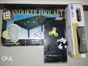 Black Snooker Pool Set With Box