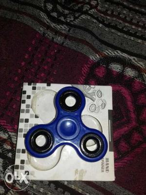 Blue 3-axis Fidget Hand Spinner With Box