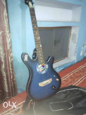 Blue And Brown Electric Guitar