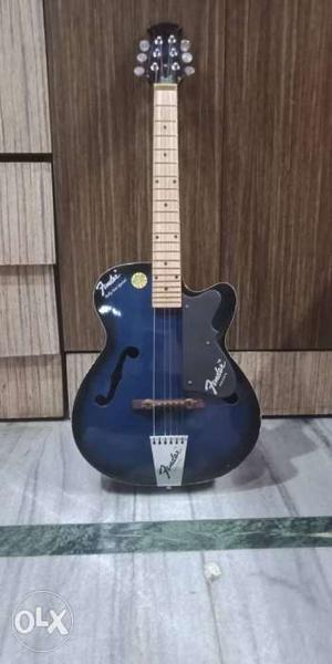 Blue Burst Semi-hallow Single-cutaway Acoustic Guitar
