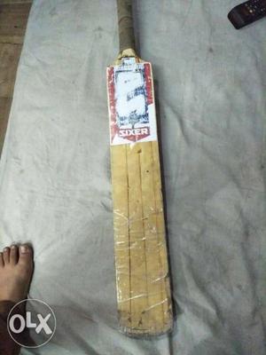 Brown And Red Sixer Wooden Cricket Bat