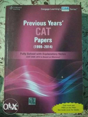 CAT Previous Year papers Solved with Explanatory