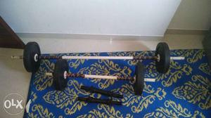 Gym Equipment 12 kg plate and Bar, Dumbell and