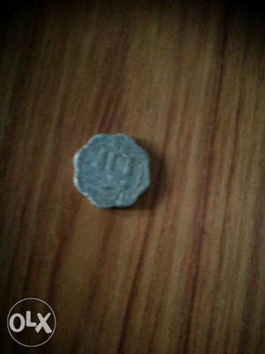 Indian ancient 10 paisa coin.