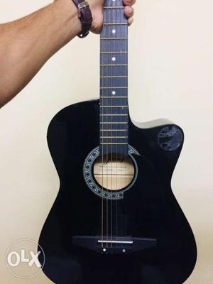 JXNG 6 Strings Acoustic Guitars(Black)