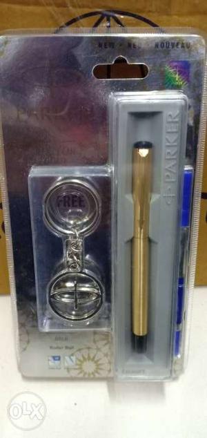 Parker vector gold with free key chain, the mrp
