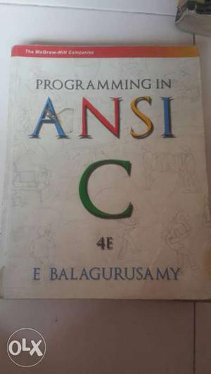 Programming In Ansi C By E Balagurusamy