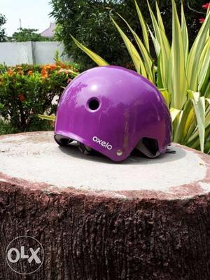 Purple Oxelo Bicycle Helmet