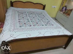 Queen size bed. 6 ft x 5ft. All in pure sesame