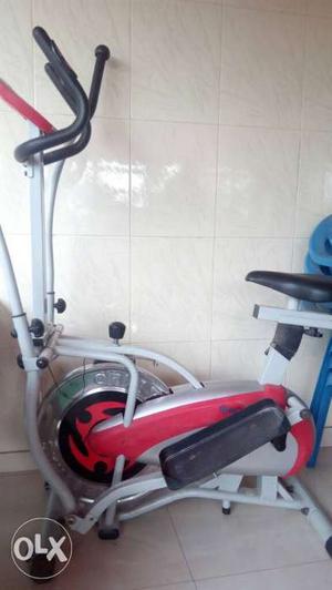 Red And Gray Dual Elliptical Trainer