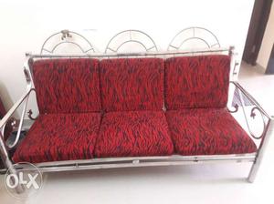 Stainless steel sofa 3 seater in new condition