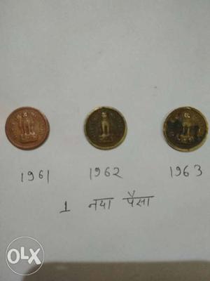 Three Indian 1 Paise Coins sell only for rs 