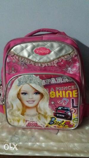 Trendy backpack with Barbie front. 3 compartments
