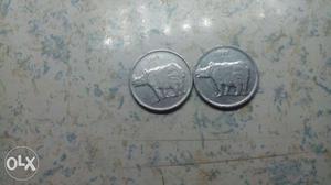 Two coins 50 paise both r of  contact me
