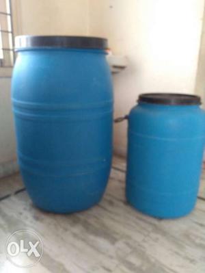 Water Drums with Lid Big one -900 small one -500