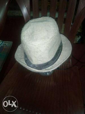 White And Black Fedora Hat