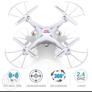 White And Blue Quadcopter Drone