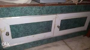 White And Green wooden setty with storage