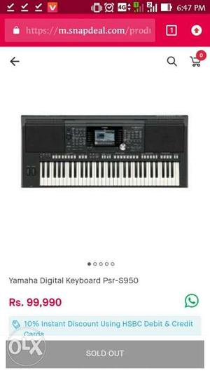 Yamaha psr s 950 used only one year aditional