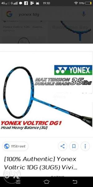 Yonex 1DG used for 2games.  BG65 strung 380