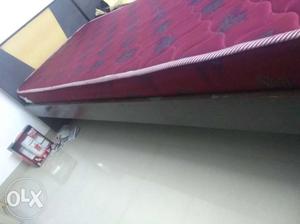 3X6 single bed with mattress, Red And White Floral Bed,