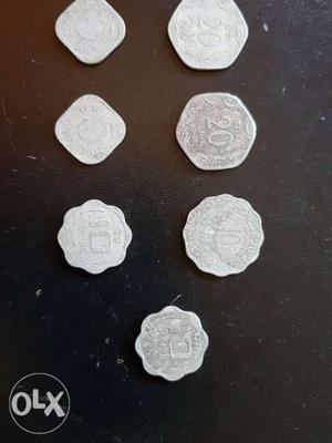 5p 10p 20p old Indian coin collections