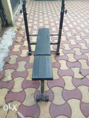 Black Leather Weight Bench