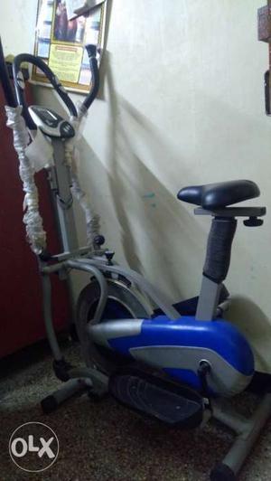 Blue And Gray Stationary Bike