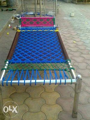 Blue And Green Plastic Bed Frame