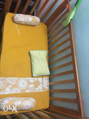Branded Cot with Mattress sparingly used solid