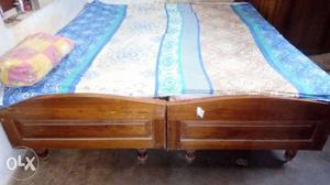 Brown Wooden 2 box beds, please contact 