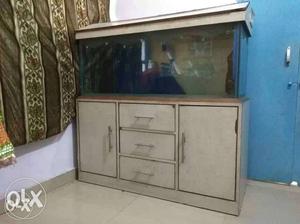 Fish Tank With Heavy Wooden Box. size-48 Inch ×