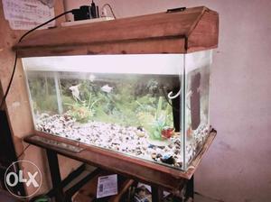 Fish tank size 30"x12"x15" with cover,