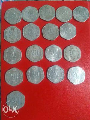 Indian old coins total ₹