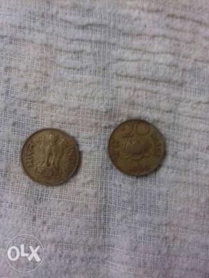 Old 20paise coins of 