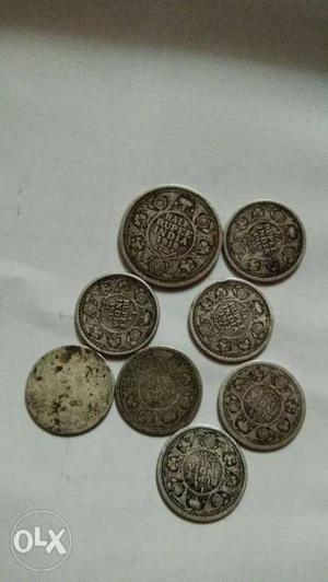 Old British India silver coin lot