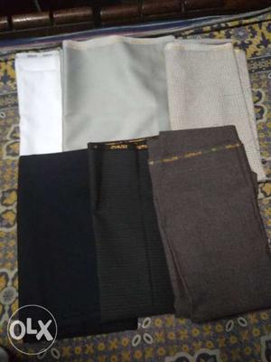 Several Gray And Black Fabric Cloths