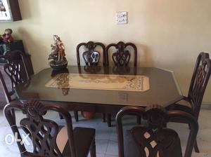 Solid Antique Teak Wood 6 seater Dining Table