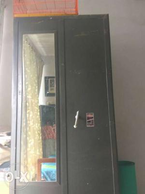 Steel wardrobe with mirror on sale at /-