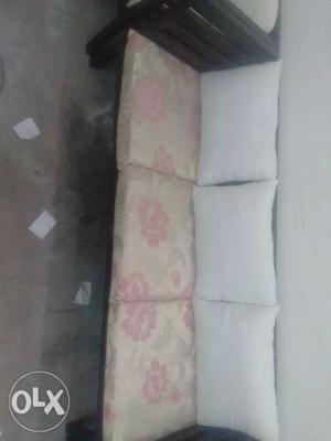 5 seater strong wooden sofa, interested people