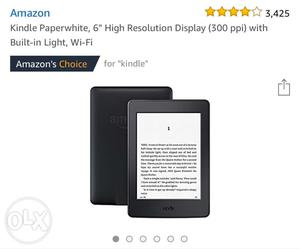 Amazon kindle paperwhite,Built in light, wifi, high